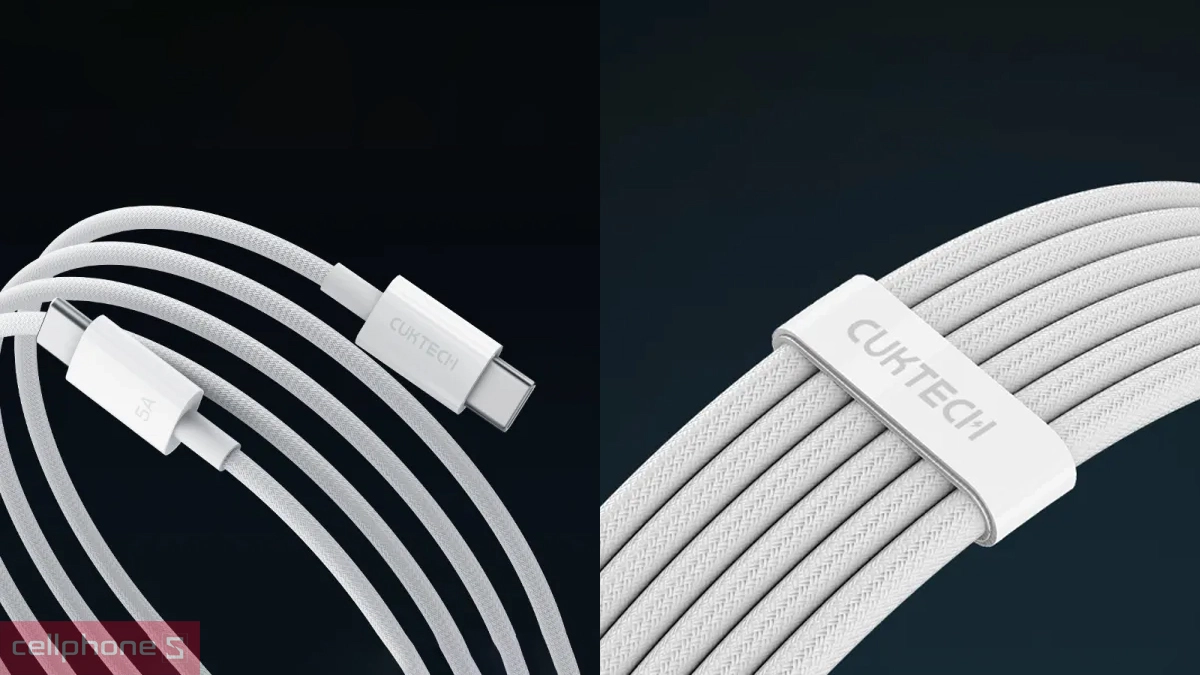 Cáp Cuktech Type-C to C PD3.1 5A 240W dài 2M CTC520P