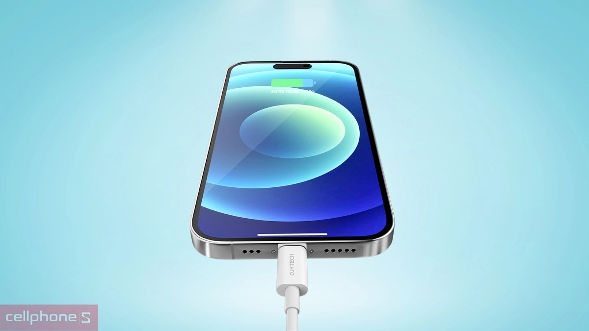 Khả năng sạc nhanh cáp Type-C to Lightning Cuktech 1m AL870