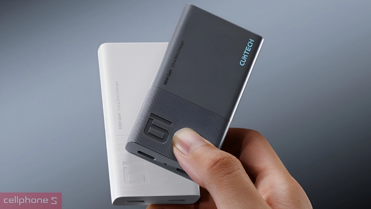 Màu củ sạc Cuktech 6 Slim 2C kèm cáp USB-C 65W AD652S