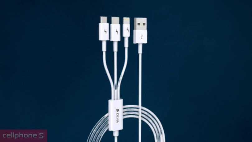 Dây cáp DEVIA Smart 3 đầu sạc