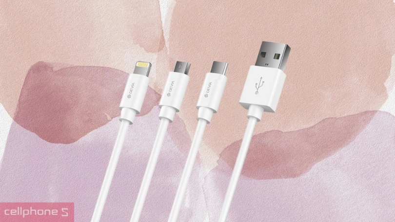 Dây cáp DEVIA Smart 3 đầu sạc