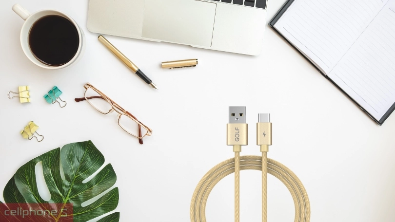 Cáp Golf USB-A to Micro 5A GC 76M dây dù 1 mét