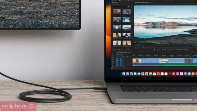 Tốc độ cáp type C to type C Hyperdriver Thunderbolt HDTB4AC2G 100W 2M