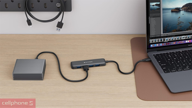 Hub HyperDrive Next 4 in 1 cổng USB-C HD5002