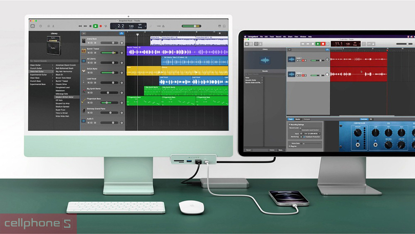 Hub chuyên dụng iMac 24 inch HyperDrive HDMI 4K60Hz 6 in 1 USB-C