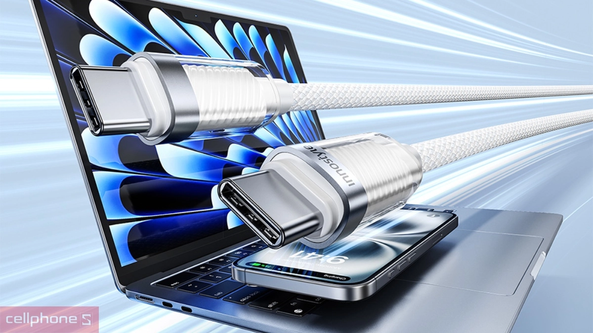 Cáp Innostyle CrystalShine Type-C to C 1.5m SCC150 - Bền bỉ, hiệu suất cao