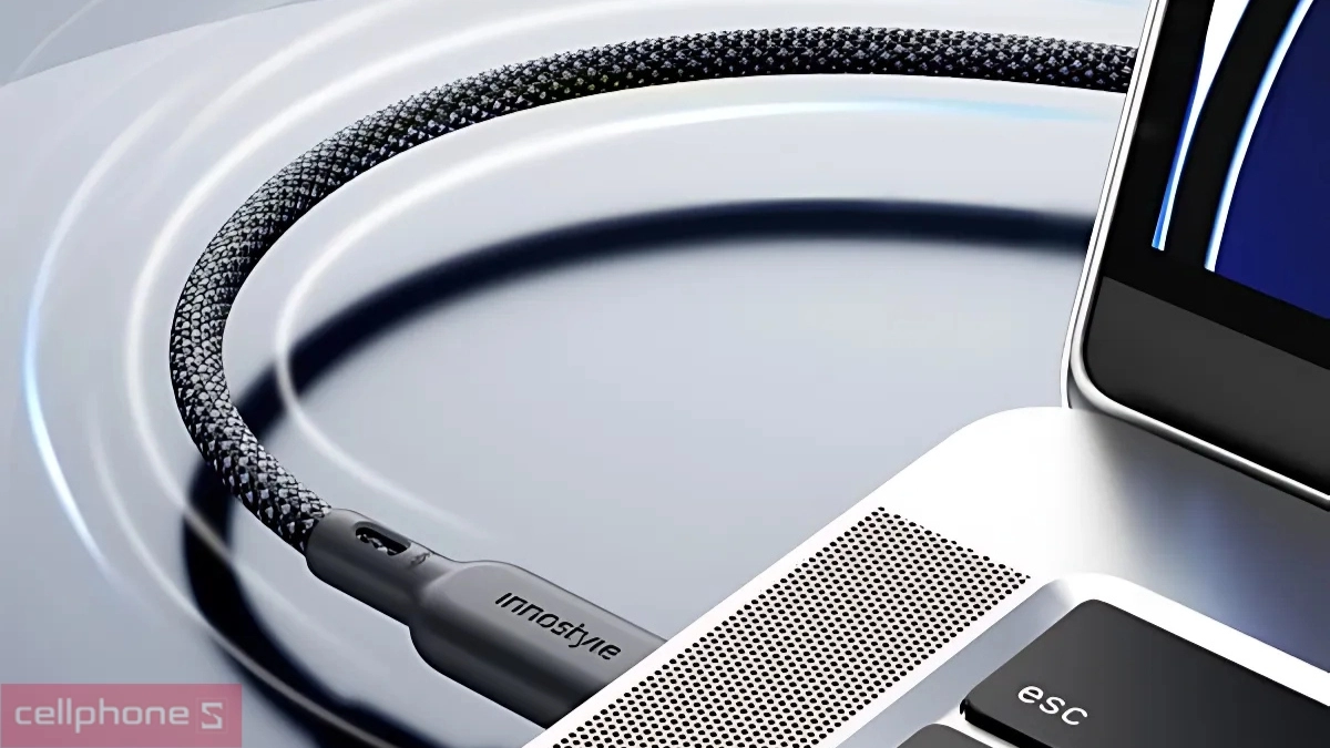 Cáp Innostyle PowerNova Type C to C 240W 1.5m ICC240 - Công suất 240W vượt trội, độ bền tối ưu