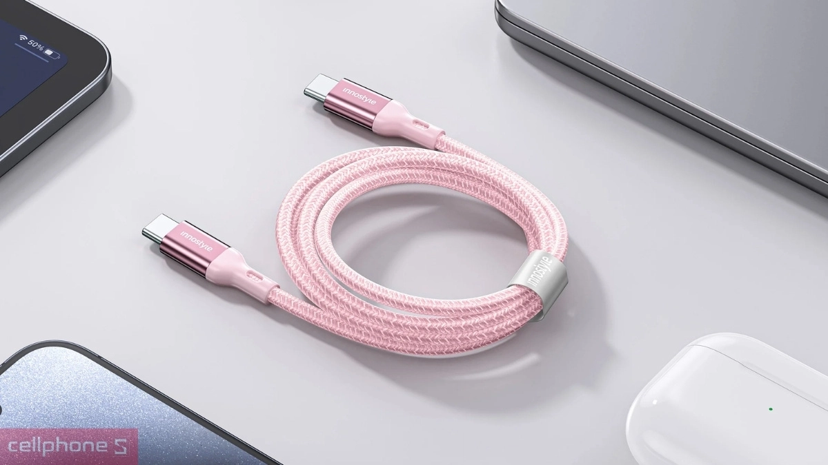 Công suất cáp Innostyle Type-C to C Powerflex 60W 1.5m ICC150AL