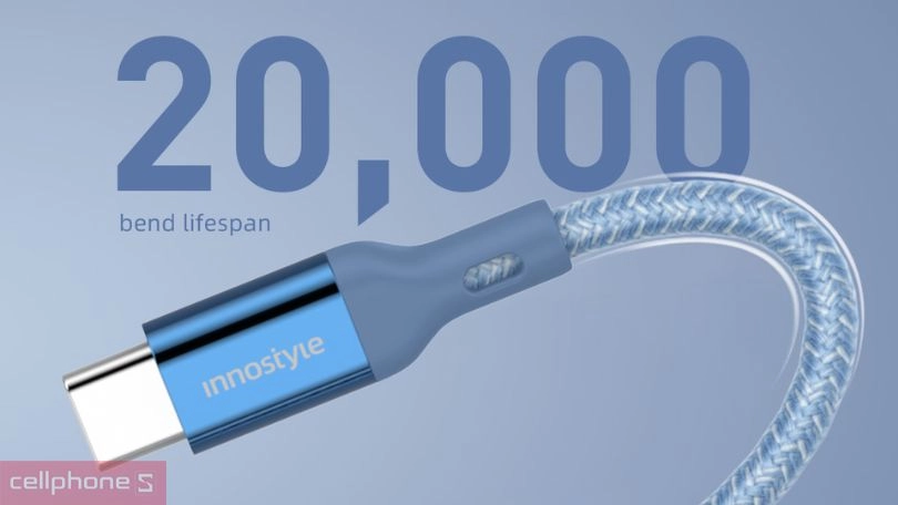 Thiết kế cáp USB-C to Lightning Innostyle Powerflex 1.5M MFI 20/30/60W