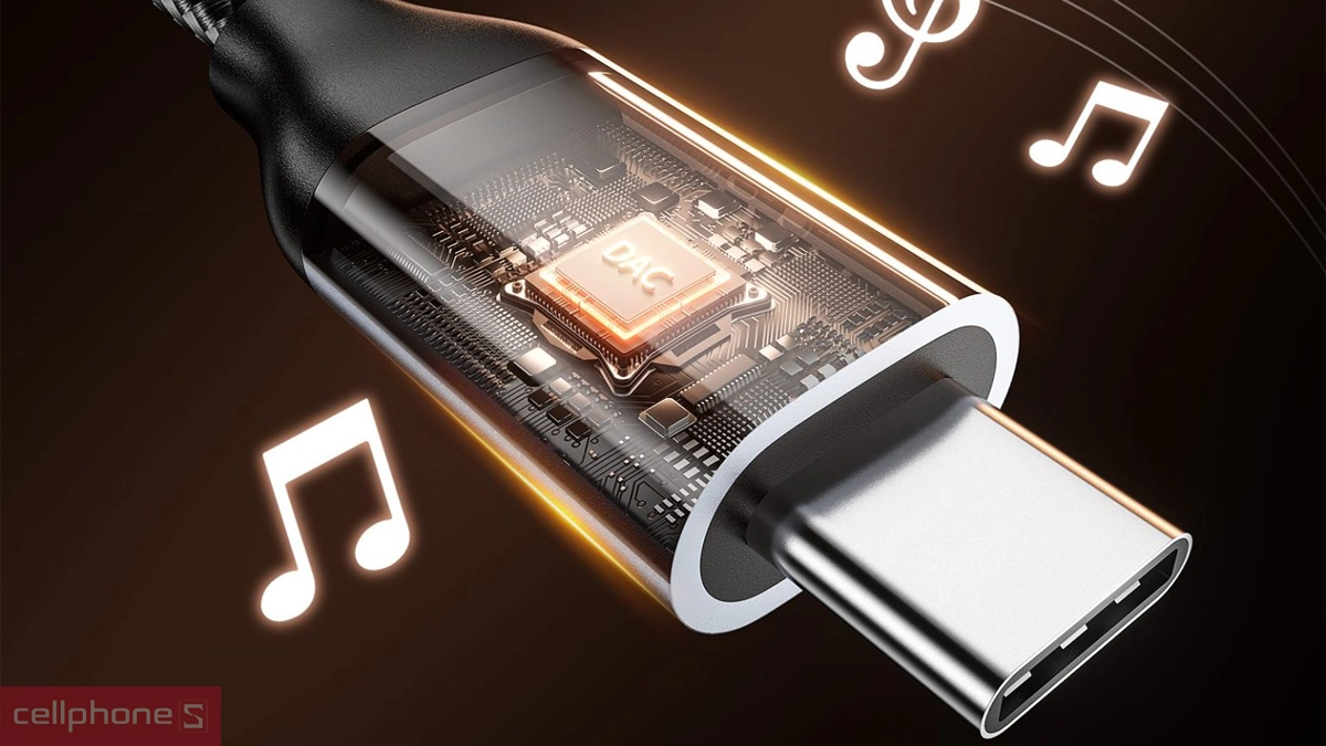 Chip DAC cổng chuyển OTG Innostyle Type-C to 3.5mm audio female DAC-A130GY