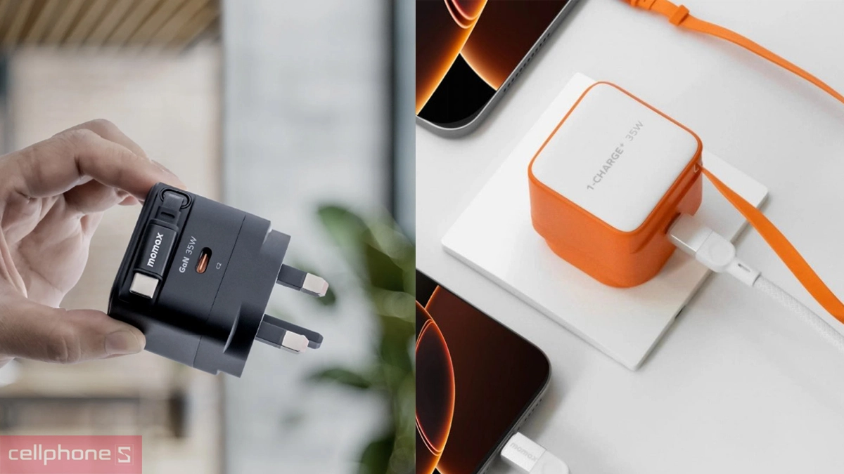 Thiết kế Bộ sạc Momax UM72 GaN 35W