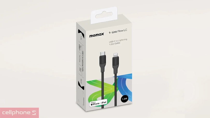 Cáp sạc chuyển đổi Type C to Lightning Momax Silicon 30W 1.2m – Sạc nhanh, bền bỉ và an toàn