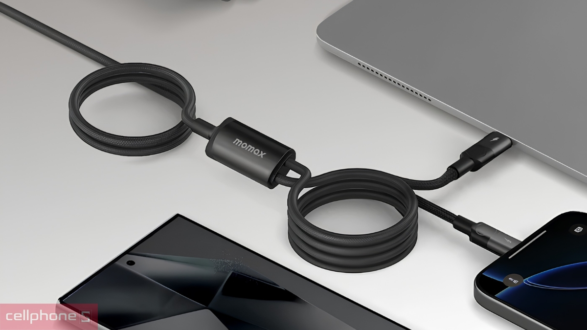 Công suất cáp Momax Maglink USB-C to C 100W dài 2m DC56