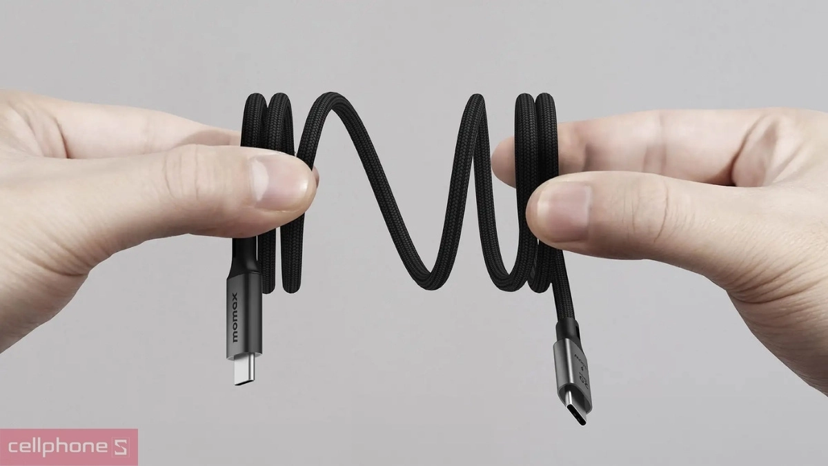 Chất liệu cáp Momax truyền dữ liệu USB-C to C 3.2 100W Gen 2x2 DC51 1M