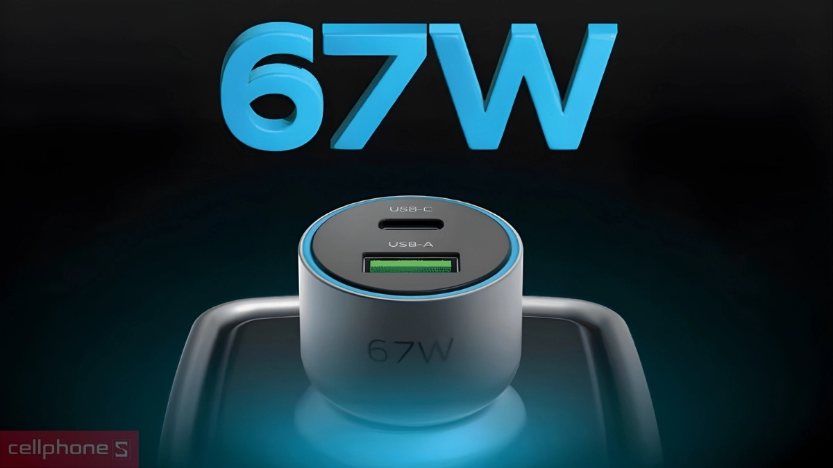 Công suất sạc ô tô Momax 67W UC16E