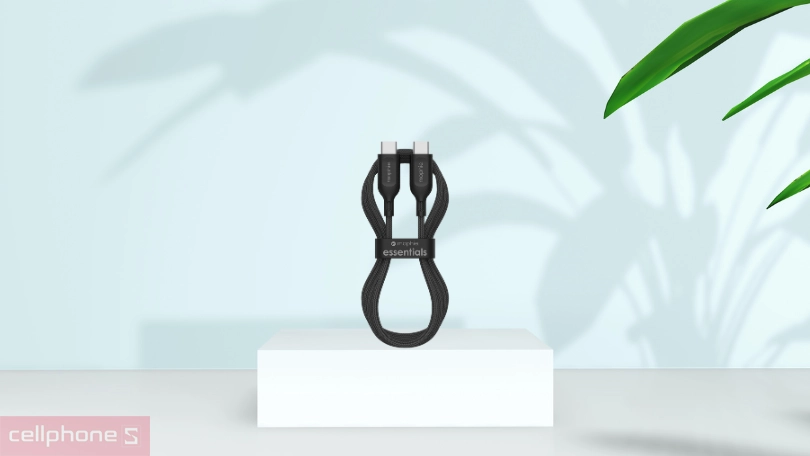 Thiết kế cáp Mophie Essential Type-C to Type-C 60W 1M