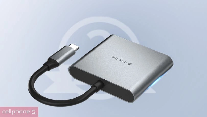 Hub chuyển đổi Mophie type-C 3 in 1: đa năng, tốc độ cao, kiểu dáng nhỏ gọn