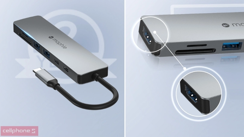 Hub chuyển đổi Mophie Type-C 7 in 1 - mở ra khả năng kết nối bất tận