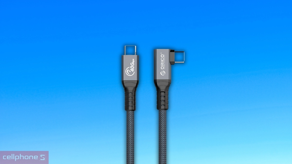 Tốc độ cáp chuyển đổi Thunderbolt 4 Orico TBW4-08-GY 0.8m