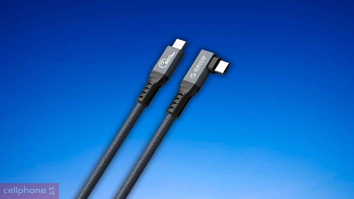 Thiết kế Cáp chuyển đổi Thunderbolt 4 Orico TBW4-08-GY 0.8m