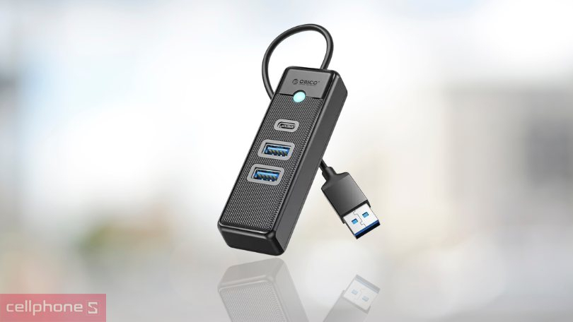 Hub chuyển đổi USB 3.0 Orico PWC2U-U3-015-BK-EP 2 USB 3.0 1 USBC: nhanh, gọn, tiện