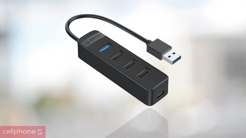 Hub chuyển đổi USB 3.0 Orico TWU3-4A-BK 3 in 1: truyền siêu tốc, tương thích cao