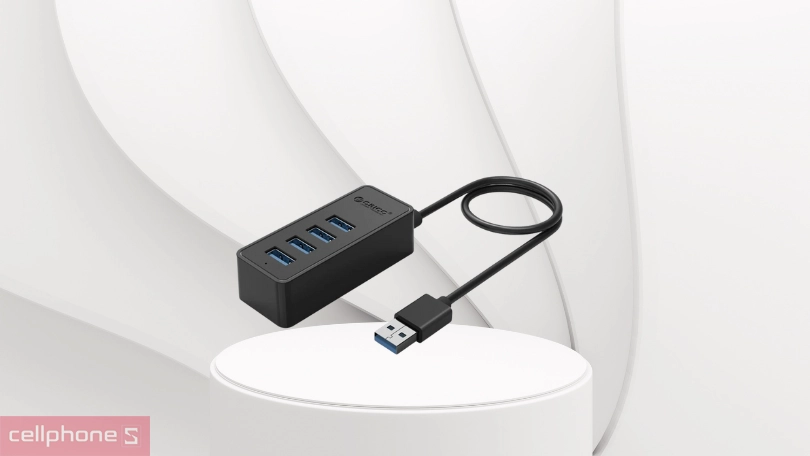 Hub chuyển đổi USB 3.0 Orico W5P U3 30 4 in 1 - Kết nối tiện lợi