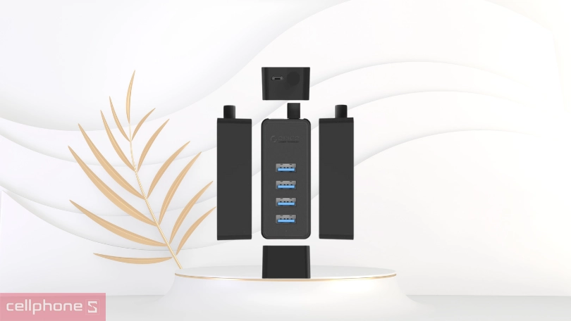Hub chuyển đổi USB 3.0 Orico W5P U3 30 4 in 1 - Kết nối tiện lợi