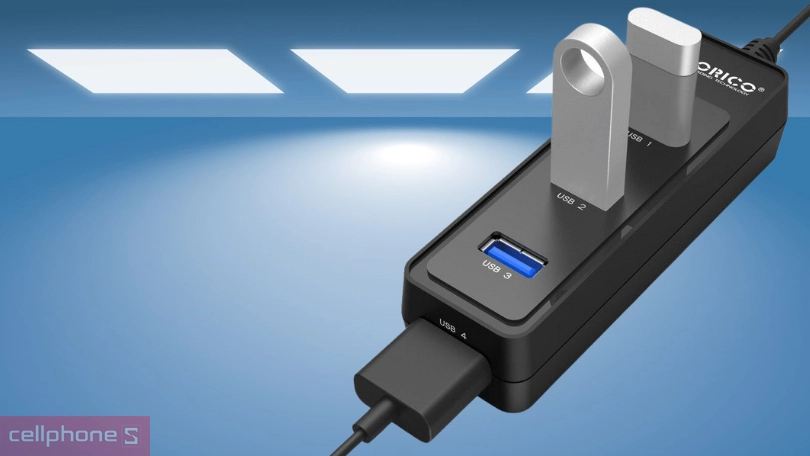 Hub chuyển đổi USB 3.0 Orico W5PH4-U3 4 in 1 – Truyền tải tốc độ cao, kết nối đa năng