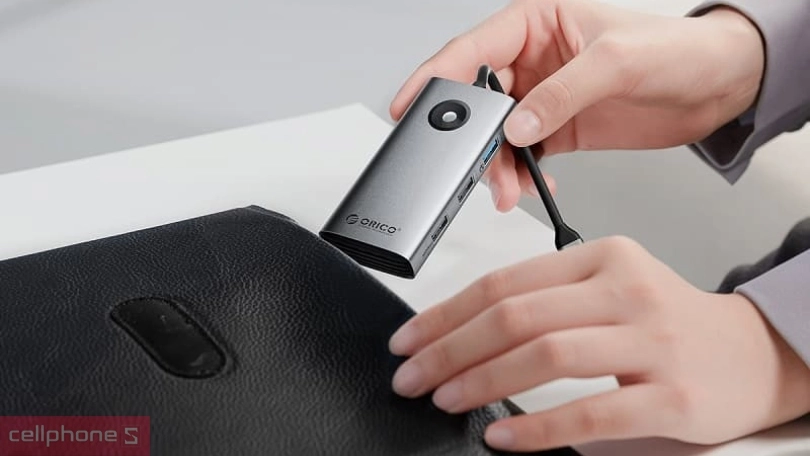 Hub chuyển đổi Type C Orico PW11-5P-GY 5 IN 1 PD 60W