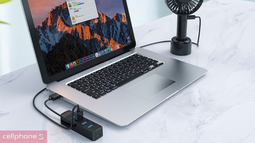 Hub USB 3.0 Orico TWU3-4A-BK 3 in 1