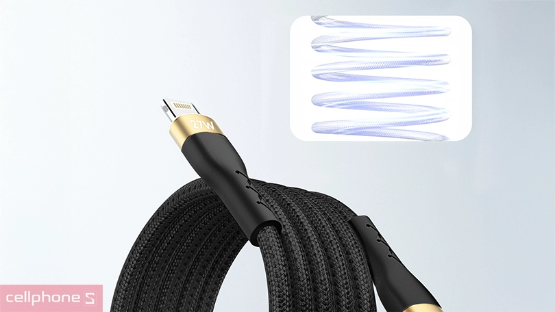 THiết kế cáp Type-C to Lightning Stargo Ultralink L1 27W 1.2m