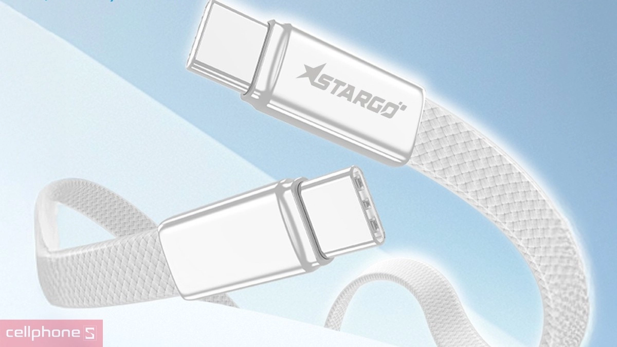 Cáp USB-C to C StarGO Slim Silicone 240W 1m - Sạc công suất lớn, truyền dữ liệu ổn định