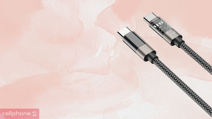 Thiết kế cáp Trusmi USB-C to Lightning Led Rainbow PD 20W dài 1m