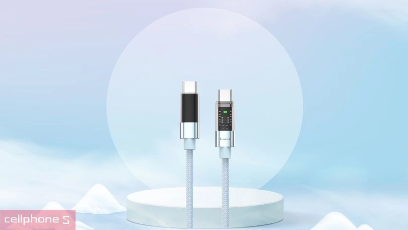 Chiều dài cáp Type-C to Type-C Trusmi LED Rainbow 60W 1m