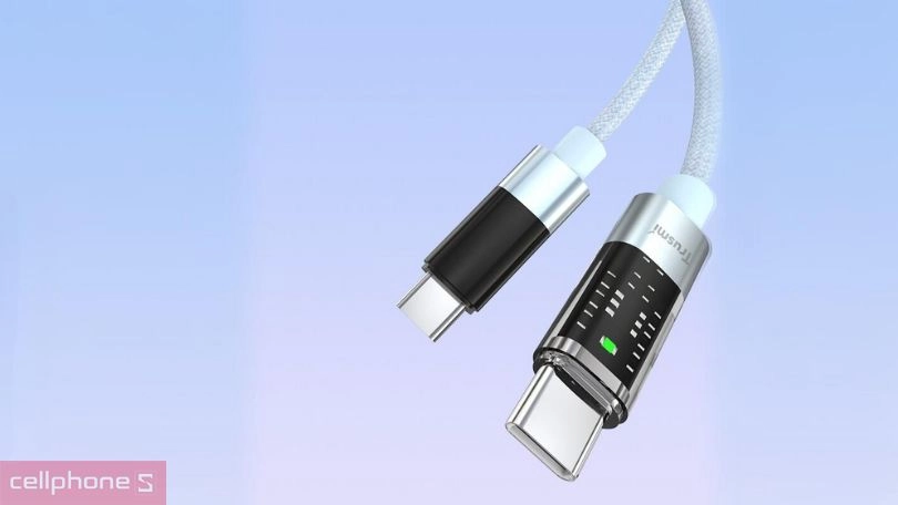 Công suất cáp Type-C to Type-C Trusmi LED Rainbow 60W 1m