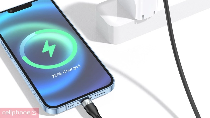 Công suất cáp Trusmi USB-C to Lightning silicone PD 20W dài 1m