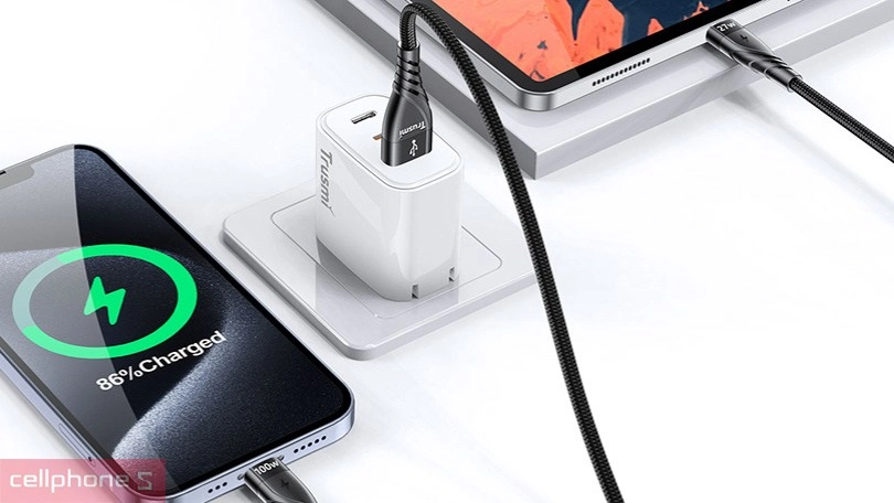 Chất liệu USB-A to Type C Lightning Trusmi 100W