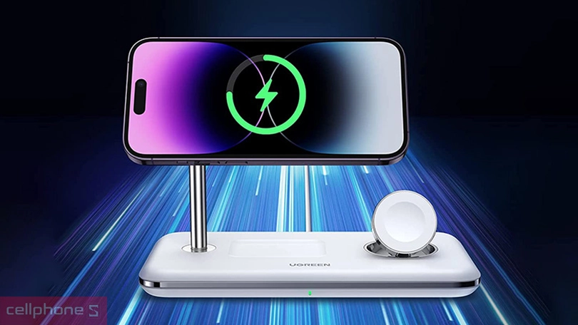  Bộ sạc không dây Ugreen 3 trong 1 Magsafe