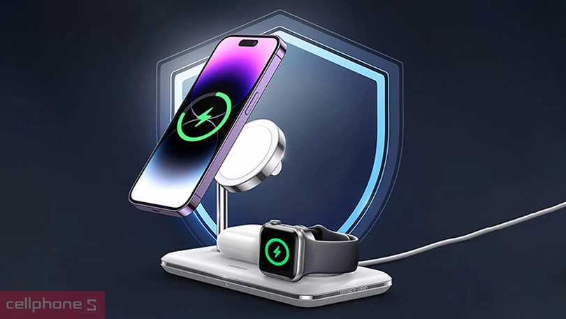  Bộ sạc không dây Ugreen 3 trong 1 Magsafe