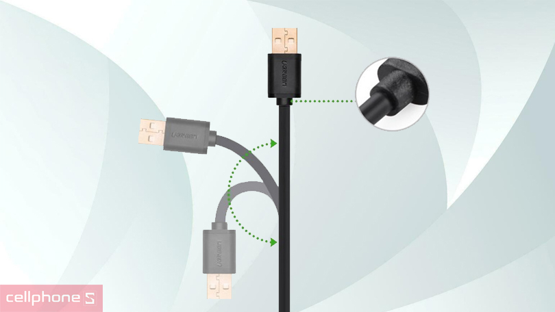 Cáp dữ liệu USB 2.0 Mini USB Ugreen 10385 1.5m - Truyền tải nhanh chóng, thiết kế bền bỉ