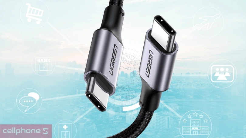 Cáp sạc nhanh UGREEN Type C PD100W US316