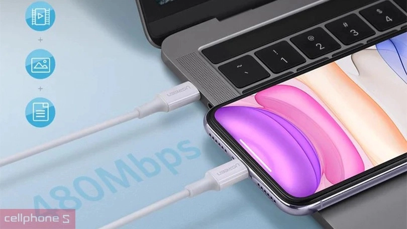 Cáp Type-C to Lightning