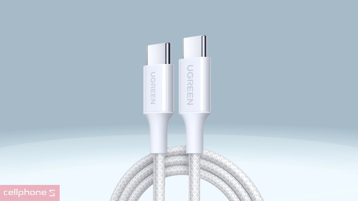 Thiết kế, độ bền bỉ của cáp Type-C to C Ugreen Uno L501 60W 1m