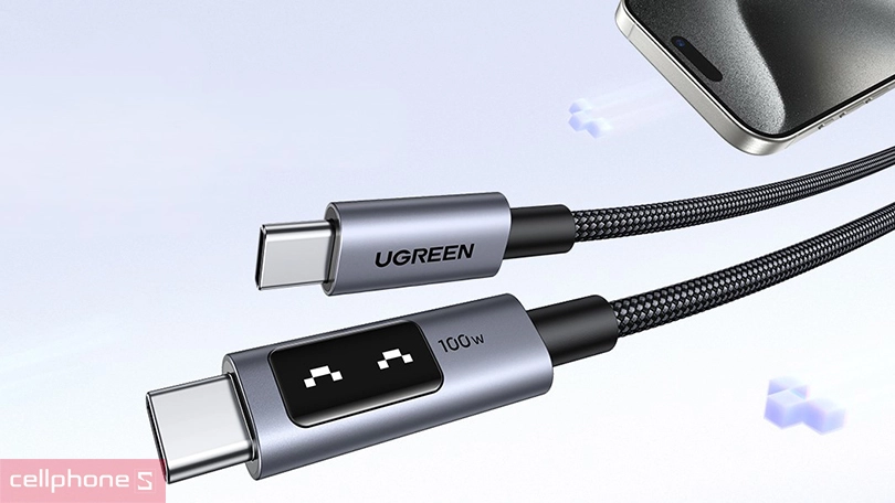 Tốc độ sạc, khả năng tương thích của cáp Type-C to Type-C Ugreen L509 45612 100W 0.5m