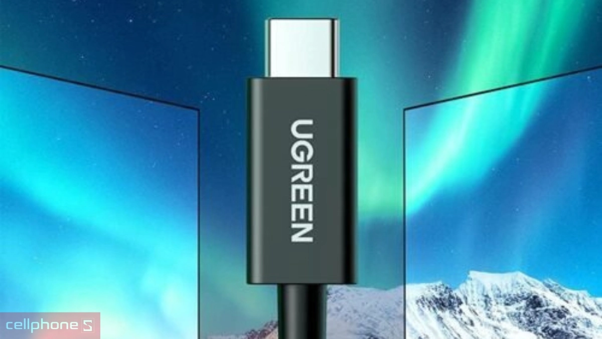 Xuất hình ảnh qua cáp Ugreen Thunderbolt 4 40Gbps 100W 0,8m US501