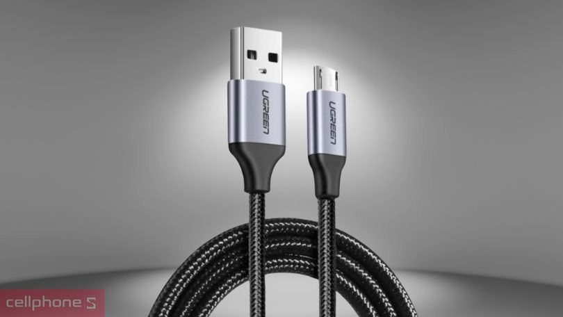 Chất liệu, chiều dài của cáp USB-A to Micro Ugreen US290 60146 1m
