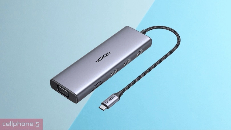 Cổng chuyển đổi Ugreen 10 in 1 CM498 15601 - Cổng chuyển đổi tích hợp đa dạng cổng kết nối
