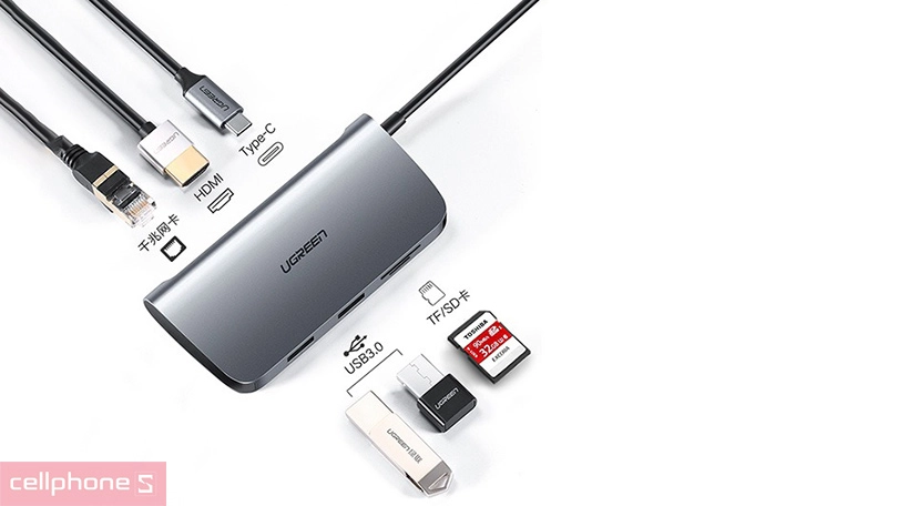 Đánh giá Hub chuyển đổi Ugreen USB-C to HDMI CM121 50852