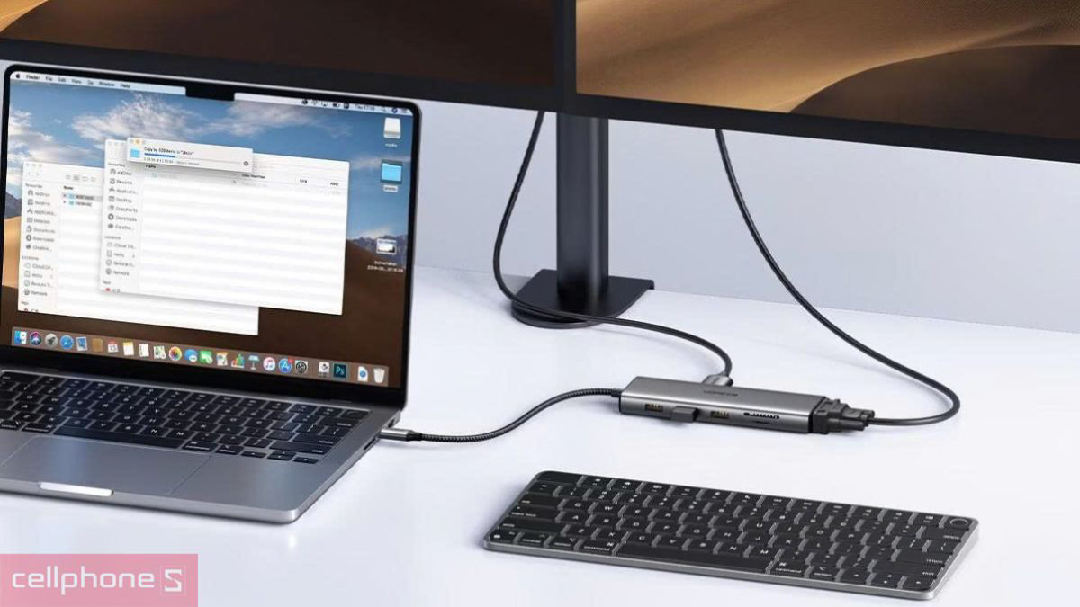 Hub Ugreen USB C 11 in 1 CM639 45520 truyền dữ liệu 
